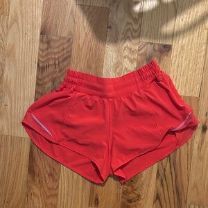 lululemon athletica Bright Red Athletic Shorts